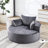 Compression Sofas, 55 Inch Chenille Foam Modern Sleeper Chair for Home