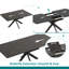 Table de salle à manger extensible 62,4 "à 78,15" avec base en X noire-130022634