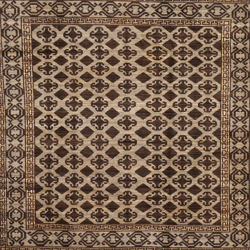 Tapis abstrait moderne 301, Carré 5 pi