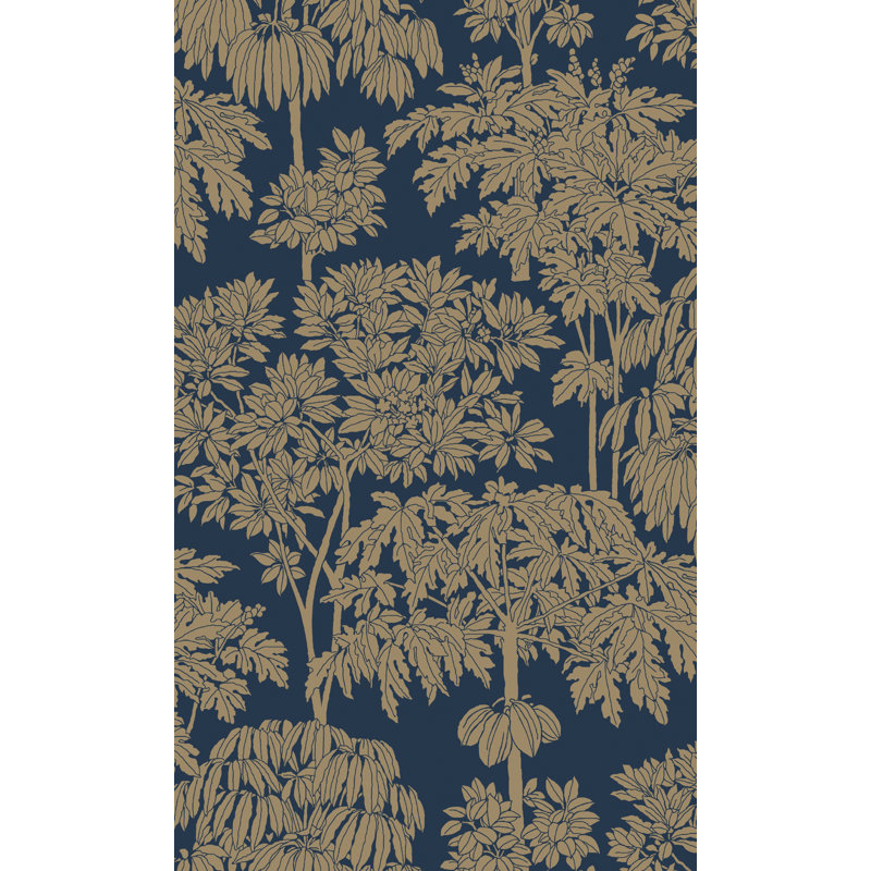 Papier peint Tonal Trees Tropical, Bleu