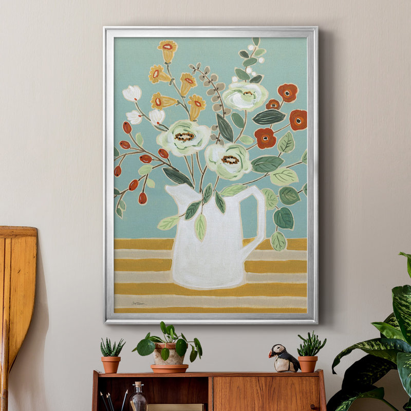 Joyful Blossoms II - impression d'un seul cadre photo, H 24,5 po x l 18,5 po x P 1 po, Argent