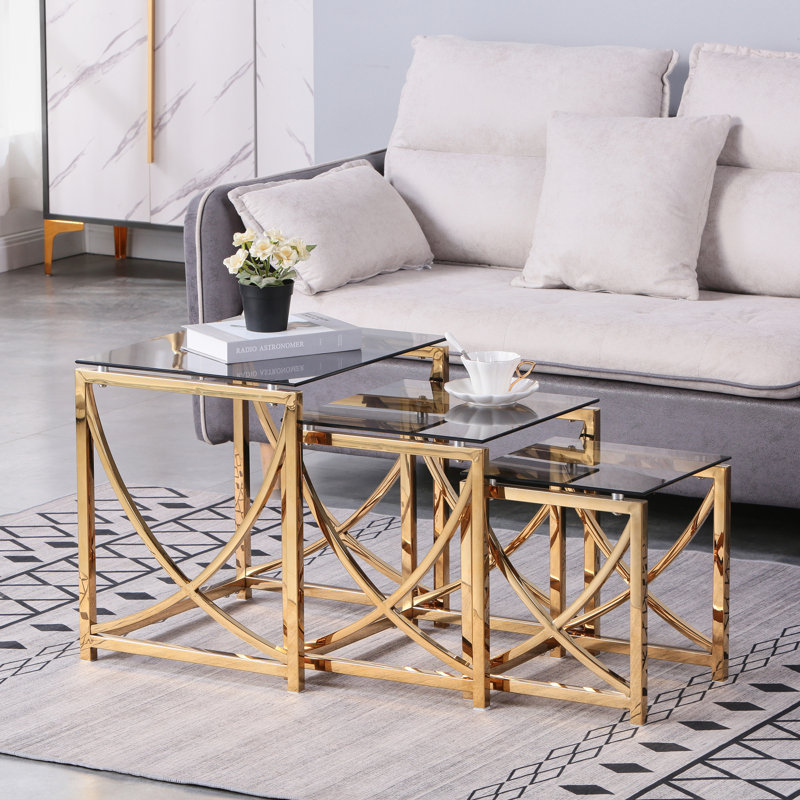 Glass Top, Golden, Clear