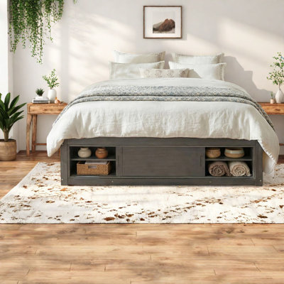 Space-saving Queen Beds With Storage, Wood Frame, Modern Style For Compact Homes