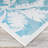 Waddington Floral Ivory Turquoise Indoor Outdoor Area Rug-8889659