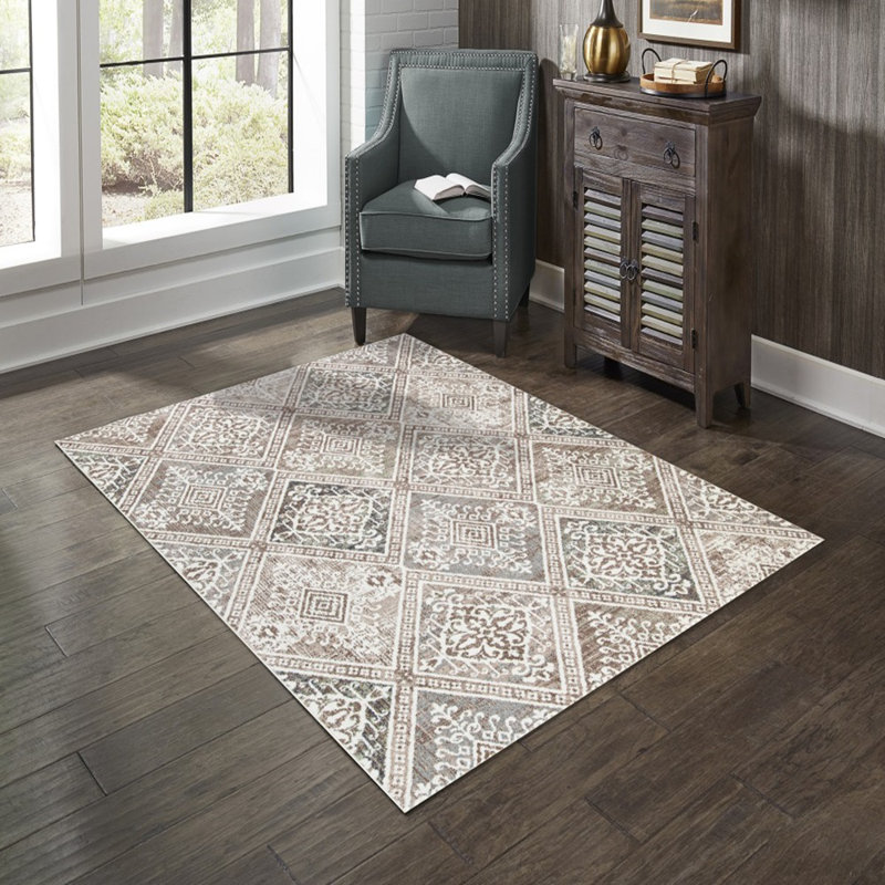 Tapis rectangulaire Suann, Rectangle 7 pi 11 po x 11 pi 2 po
