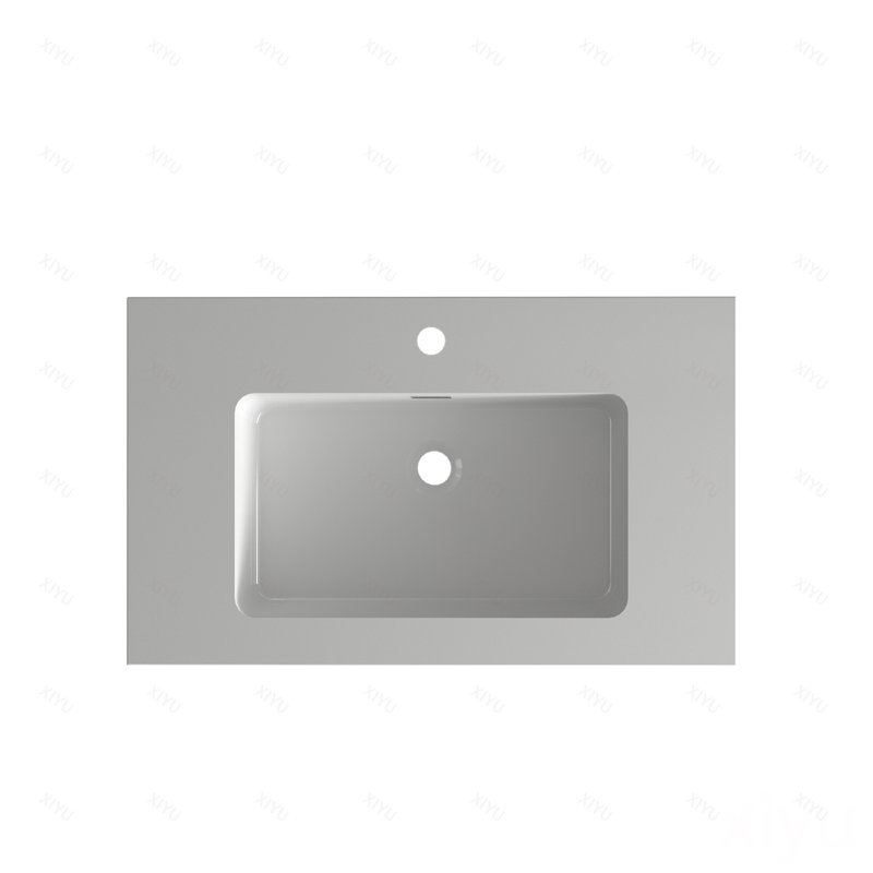 Bassin intégré à surface solide SANS drain et robinet, White