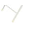 4 chaises pliantes en acier inoxydable blanc de 800 lb, empilables, imperméables, robustes de qualité commerciale, plates pour les rassemblements extérieurs, durables toutes saisons, capacité de base silencieuse anti-égratignures,