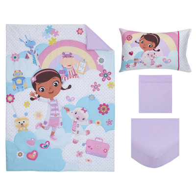 NoJo Doc Mcstuffins 4 Piece Toddler Bedding Set