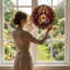 Panneau de vitrail Sacred Heart - 7,8H-722504999