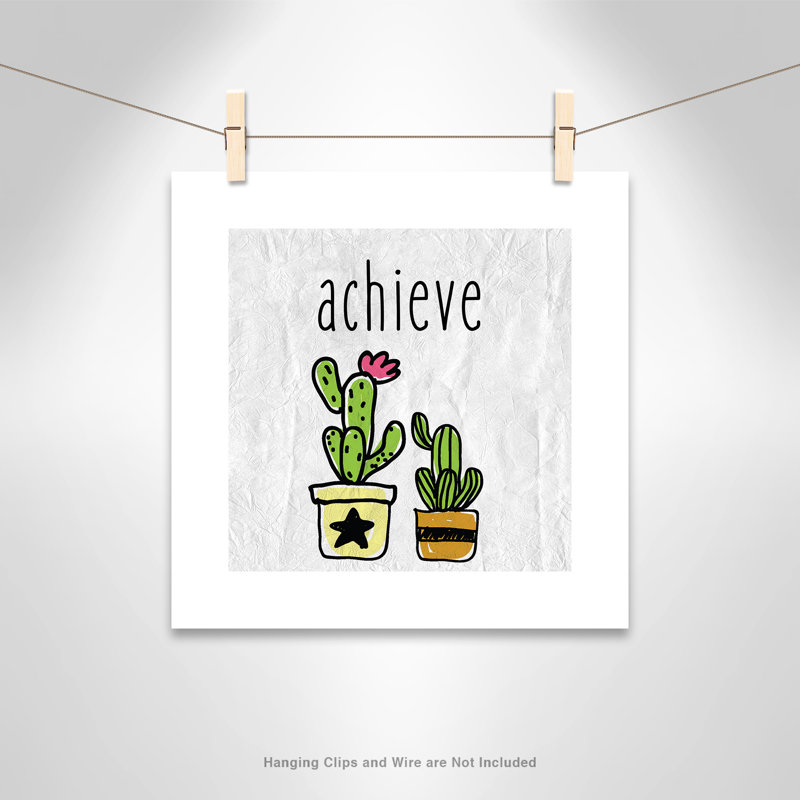 Impression sur papier Cacti C, H 16 po x l 16 po x P 1 po, Papier