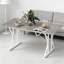 Table de cuisine extensible de style nordique, table de salle à manger extensible, avec base en tréteaux robuste