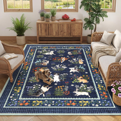 Tapis lavable à la machine Whimsical