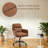 Adjustable Height Office Chair With Synthetic Pu Leather-305660412