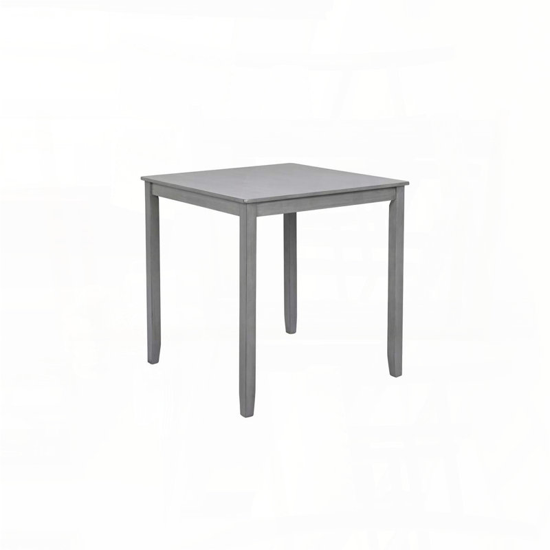Table carrée à hauteur de comptoir - Placage de bouleau gris, Gris, H 36 po x L 34,5 po x l 34,5 po