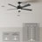  Elys 52" Indoor/Outdoor Ceiling Fan with Light, 6-CCT, Ceiling Fan with Light and Remote - Matte Black-1081620817