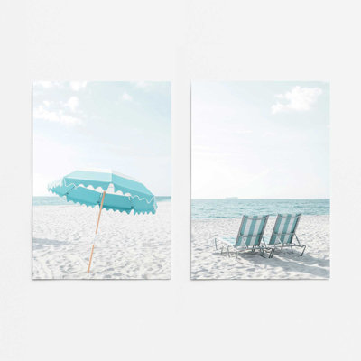 Ensemble de 2 impressions de style bord de mer, 16 po x 12 po