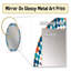 Boho Mandala en rétro bleu et orange I - grand miroir boho mandala, miroir mural décoratif traditionnel, impression d'art en métal-22266942