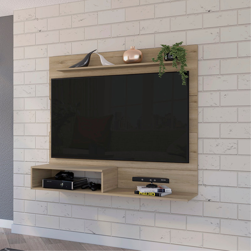 Meuble audio-vidéo flottant pour téléviseur de 55 po ou plus Cabos, une tablette supérieure et deux tablettes