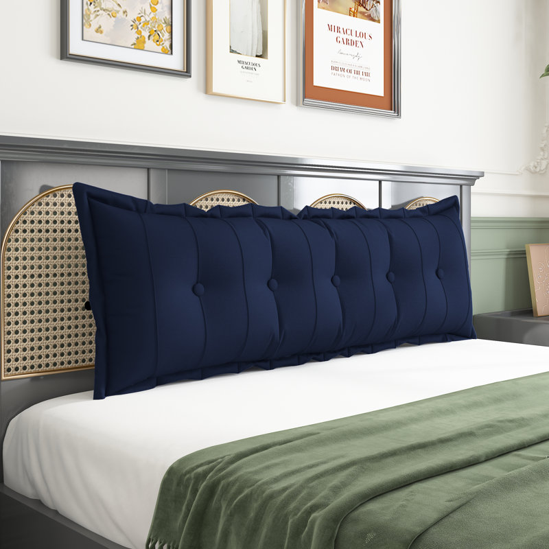 Coussin de tête de lit Sit-up Back Comfort, Bleu, Grand lit