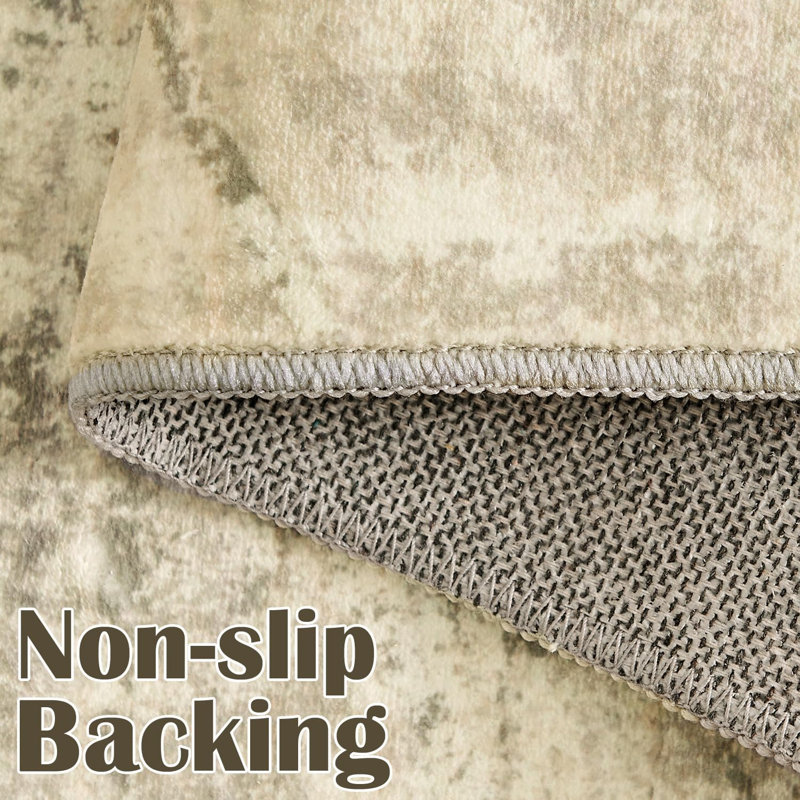 Low Velvet Lightweight Anti Slip Carpet, Beige