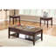 Dark Cherry Finish Wooden Lift Top Cocktail Table