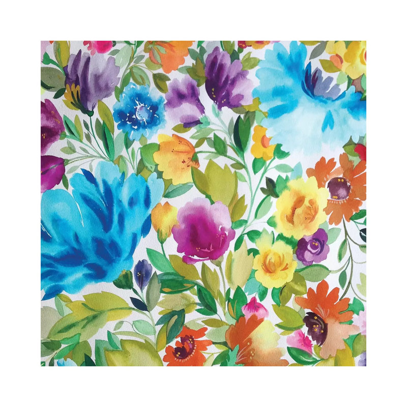 Turquoise Zinnias by Kim Parker - Wrapped Canvas Print, 45.72 cm H x 45.72 cm W
