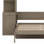 Lit escamotable avec bureau intégré, tablettes de rangement et armoires Lit escamotable pour bureaux à domicile compacts-796853192
