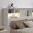 Modern Wooden Bookcase Headboard with LED Light and Charging Station - Queen-808041314-808041315