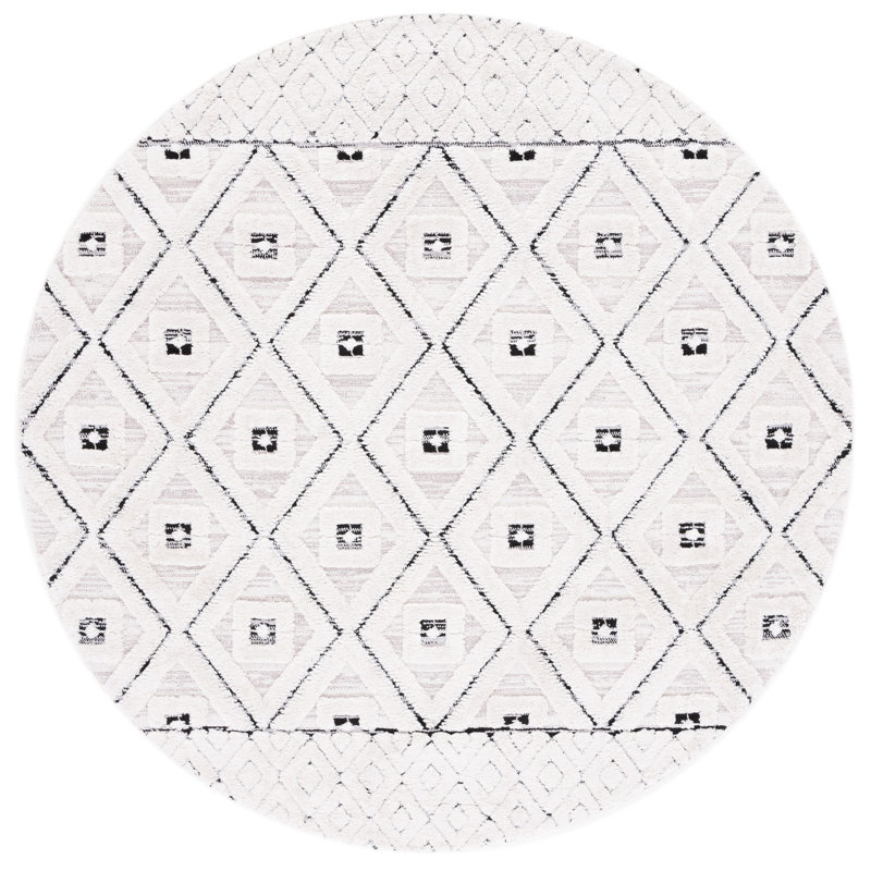 Shiflet Performance Geometric Rug, Round 6'7"