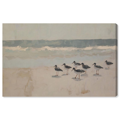 «Seagulls at the Beach II», art côtier par Art Remedy