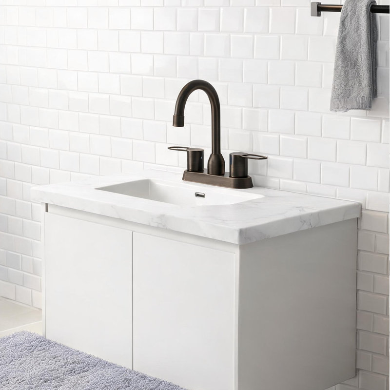 Robinet de salle de bain en bronze huilé avec fabrication en laiton, fabrication en métal, 27 x 24,5 x 6,6 po