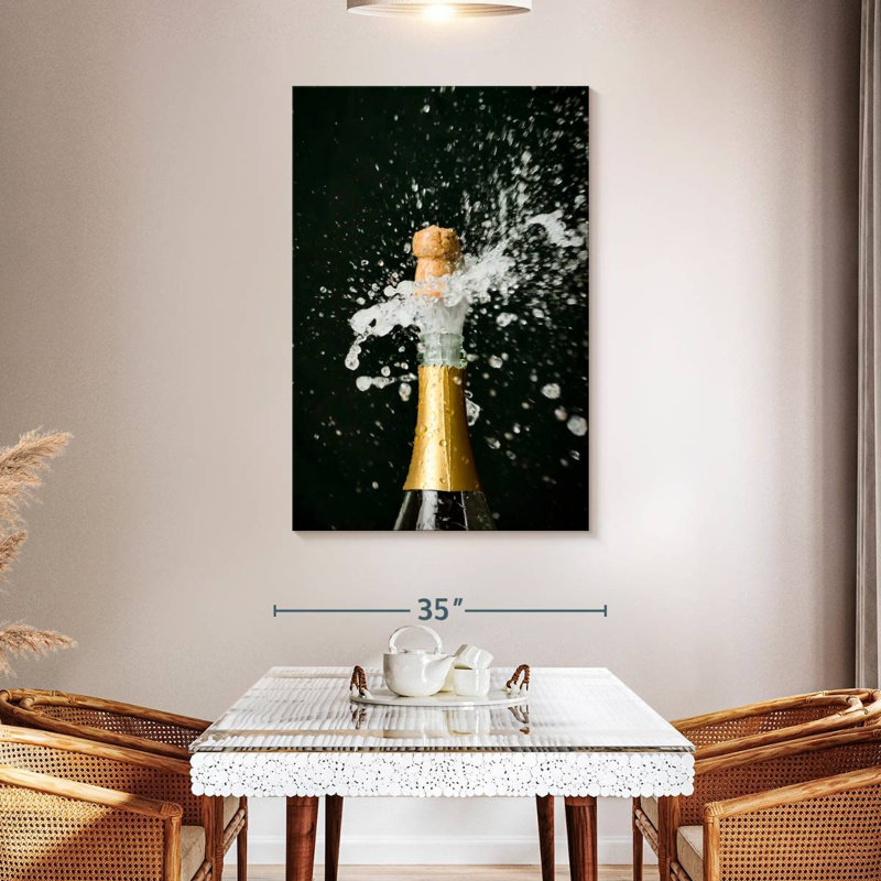 Yarlin Champagne Bottle, 48" H x 32" W