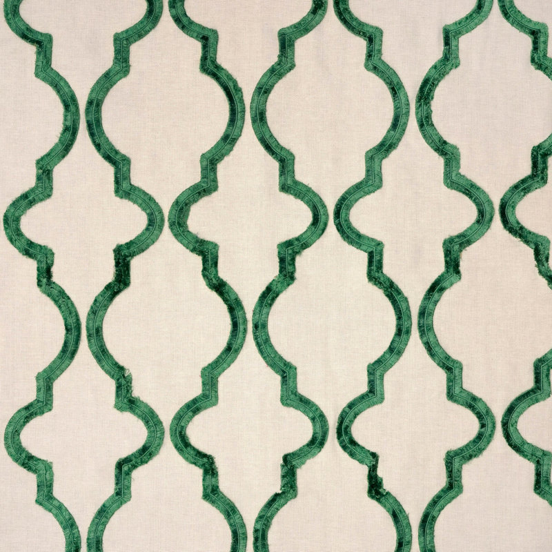 Bella - Crewel Embroidery Curtains, Green
