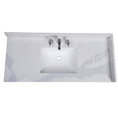 Calcutta 49 Composite Material 1 Single Bathroom Vanity Top Yes Sink
