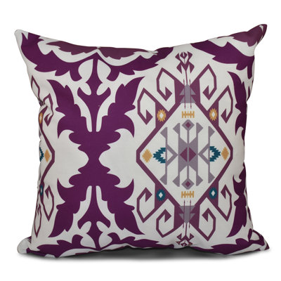 Happy Hippy Geometric Reversible Throw Pillow