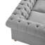 Causeuse Chesterfield en lin Elegance pour chambre à coucher Elina-61655798