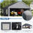 20 X 20 Ft Heavy Duty Durable Carport, Galvanized Steel Frame & Waterproof 3-layer Pe Cover, Dark Gray
