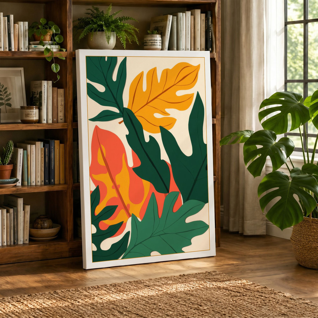 Tropical Foliage Botanical - Wrapped Canvas