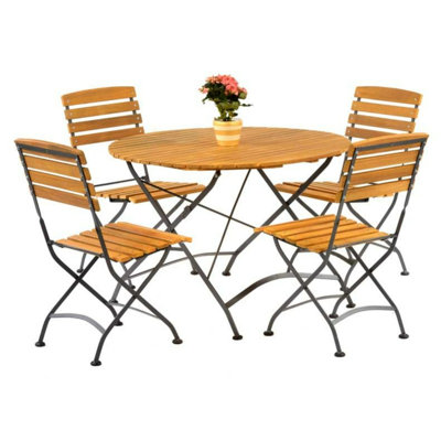 Jalila 4 - Person Patio Dining Set with Round Table
