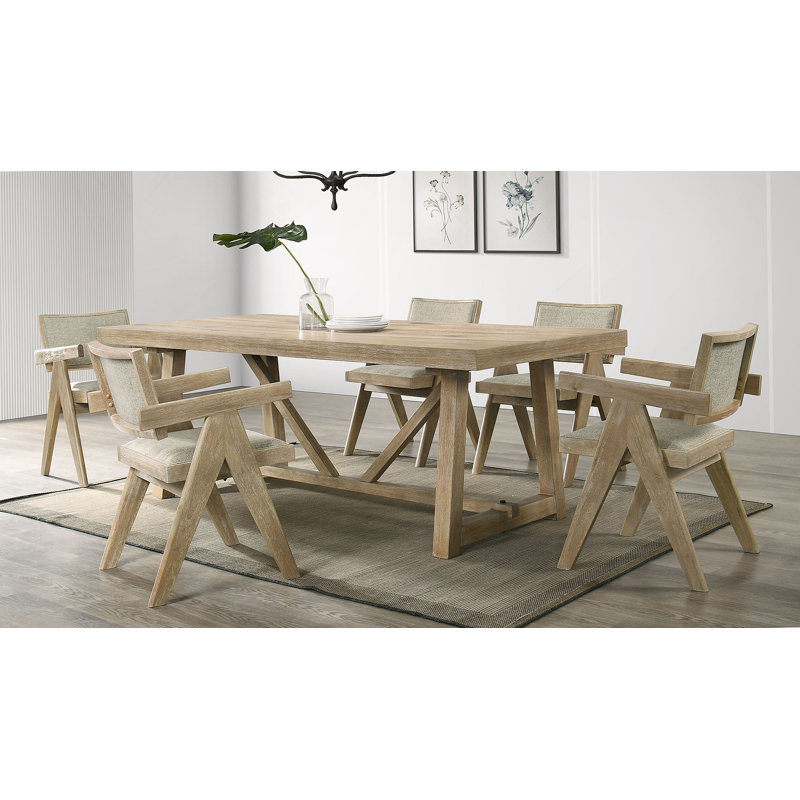 Charmantes chaises rembourrées en polyester pour un décor de salle à manger élégant, Chêne, Brun
