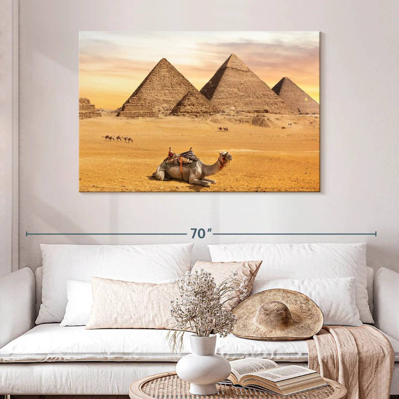 Pyramides de Gizeh Adella, H 32 po x l 48 po