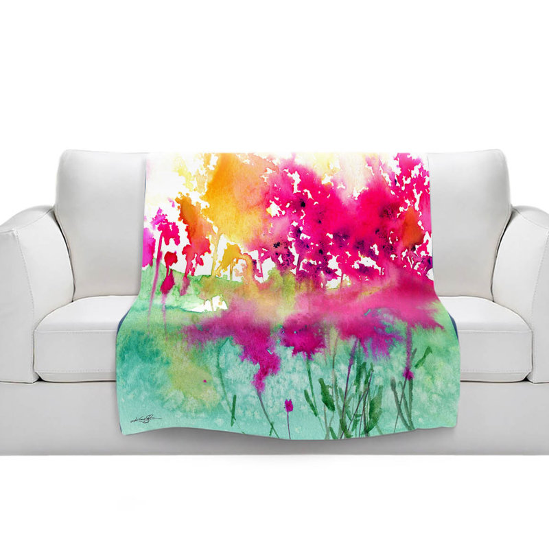 Couverture sherpae 10 pi the florals, l 68 po x L 80 po