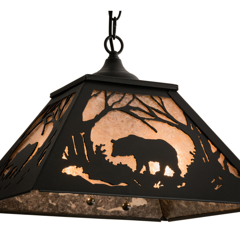 Rustic Lodge 2 - Light Pendant, Black