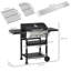 Outsunny 3 - Burner Free Standing Propane 10000 BTU BTU Gas Grill with Side Burner