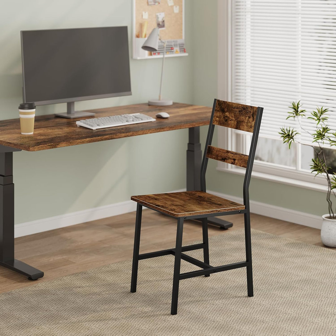 45cm H Metal Ladder Back Parsons Chair