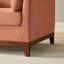 Chaise d'appoint en chenille avec pieds en bois d'hévéa massif-125004290