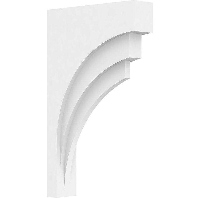 Corbeau standard en PVC de qualité architecturale Rockford de l 2 po x P 8 po x H 13 3/8 po, H 13,38 po x l 2 po x p 8 po