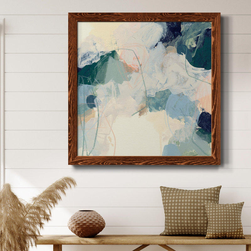 Cloud Gesture II - Toile encadrée de qualité supérieure - prête à être accrochée, H 27,5 po x l 27,5 po x P 1,5 po