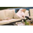 4-Piece L-Shaped Modular Outdoor Sectional Sofa Set Patio Furniture Set with Coffee Table Patio Sofa Teak & Aluminum-160345646