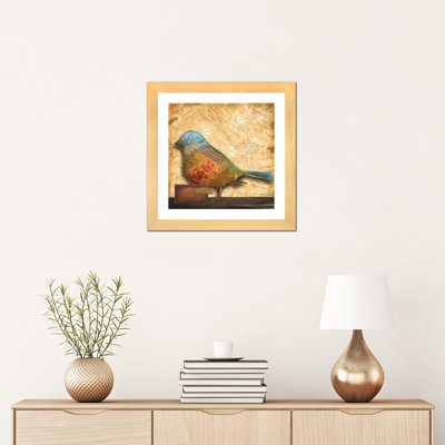 Impression d’art graphique, "Bird of collage I" par Patricia Pinto